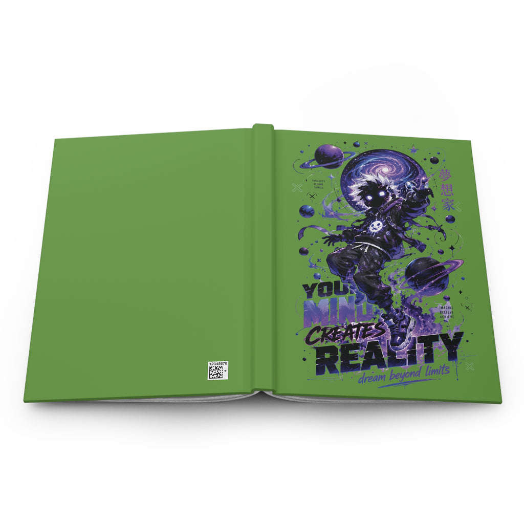 Cosmic Dreamer Hardcover Journal — "You Create Reality" Motivational Space Notebook