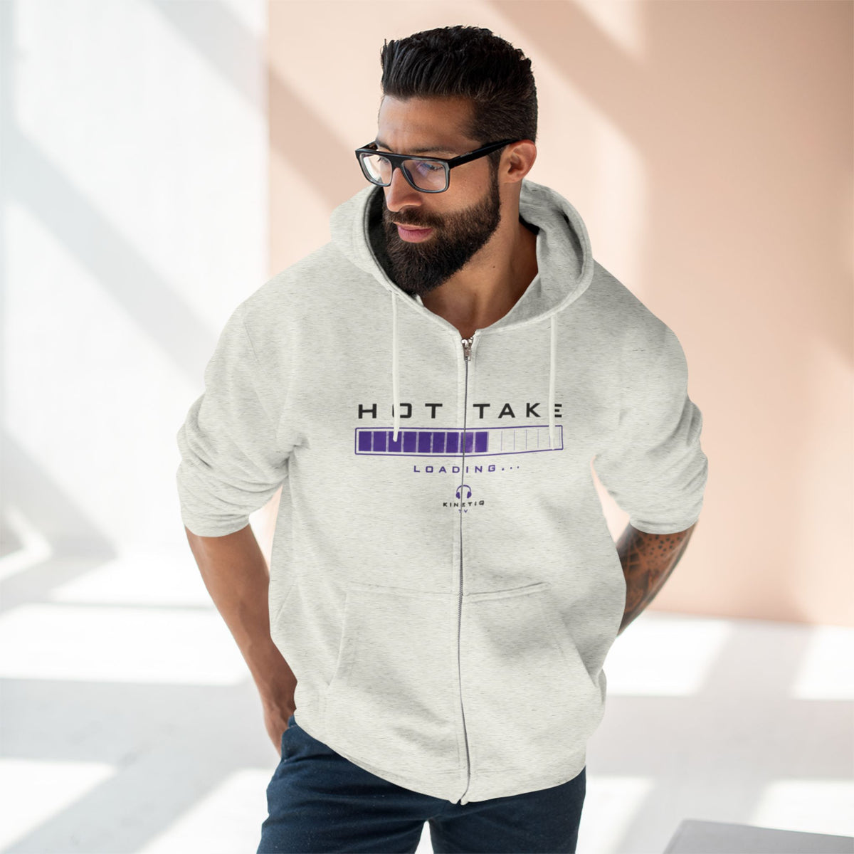 Hot Take Central Hot Take Loading Full Zip Hoodie