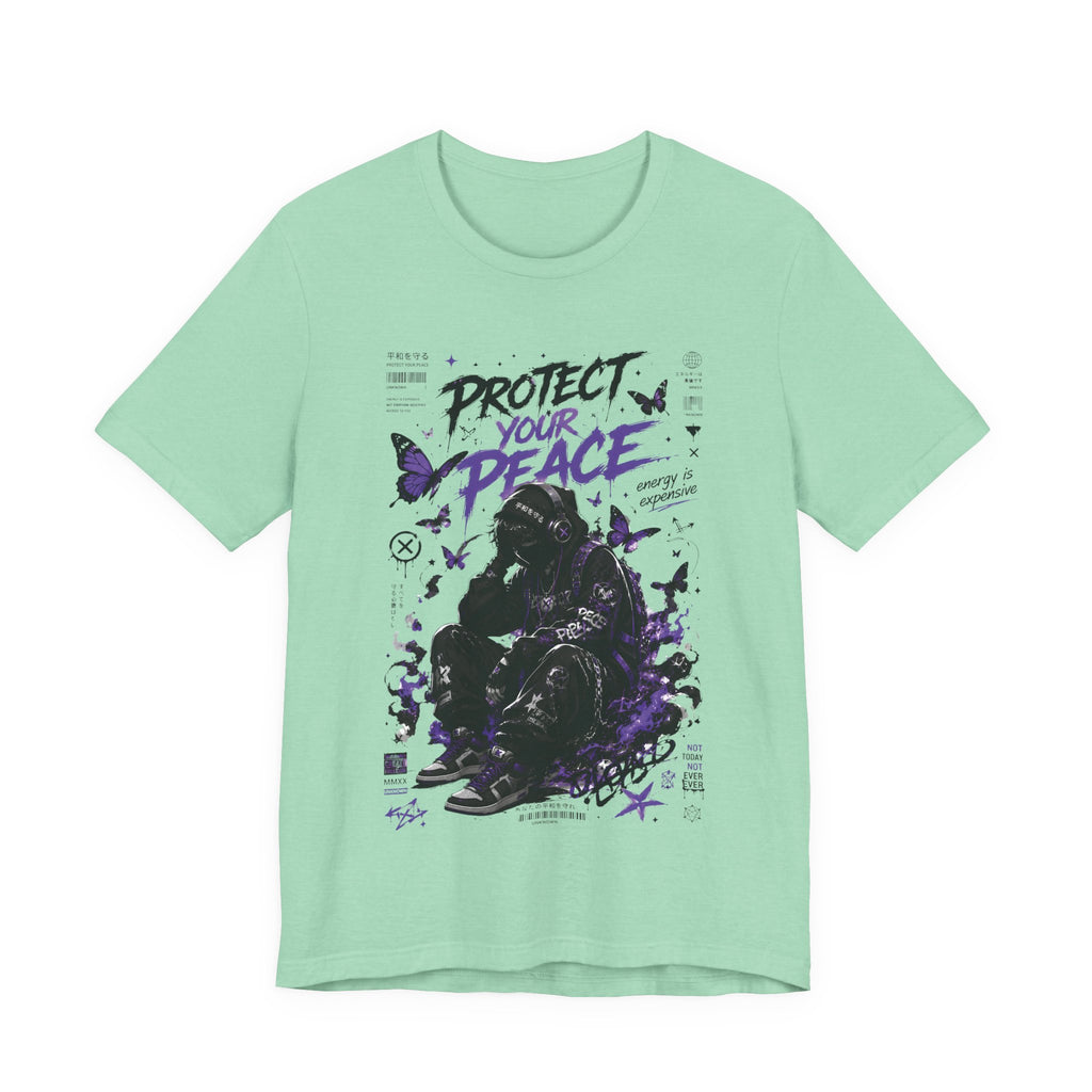Protect Your Peace Gothic Butterfly Graphic T Shirt