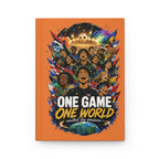 One Game One World Soccer Hardcover Journal — Personalized Number 10 Notebook