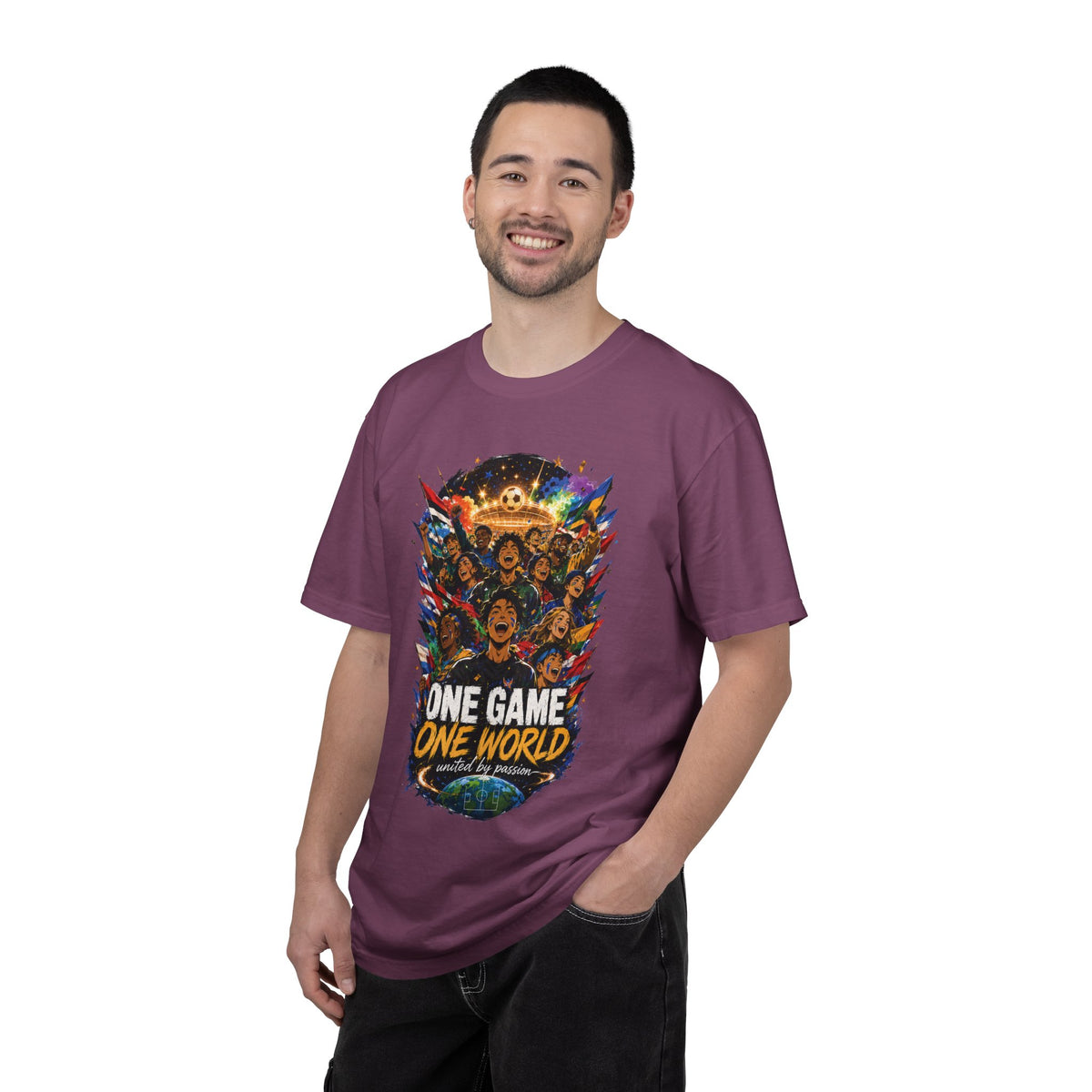 One Game One World Soccer T Shirt International Football Graphic Tee