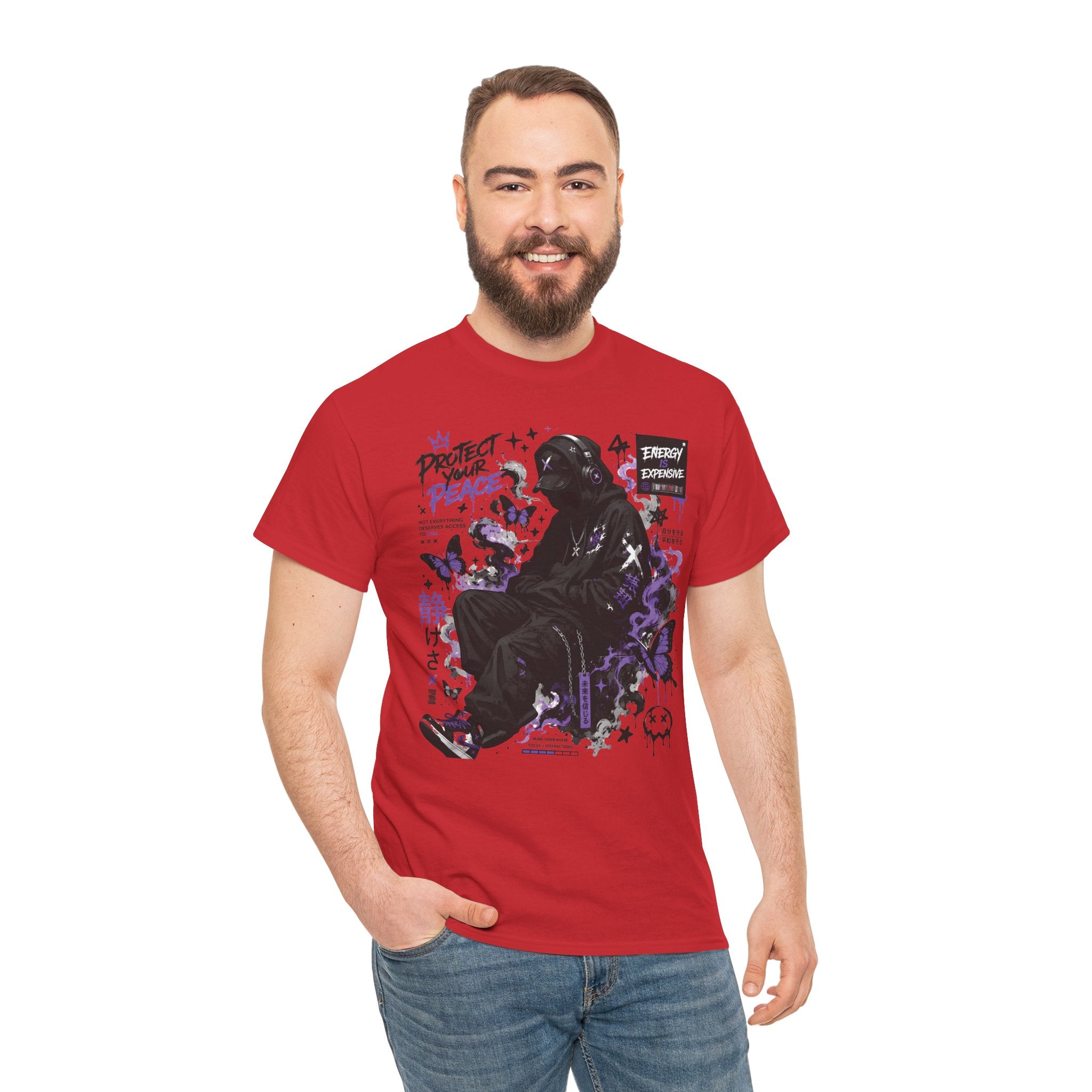 Peacekeeper Anime Graphic Tee — Purple Aesthetic Streetwear