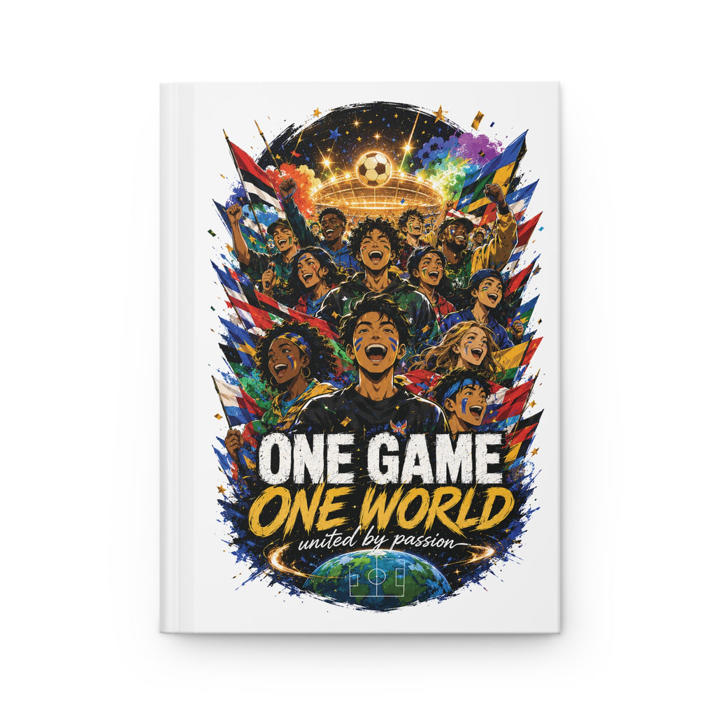 Soccer Hardcover Journal — "One Game One World" Personalized Number 10 Notebook