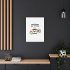 Caffeine and Kindness Canvas - Coffee-Themed Wall Art