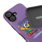 Happy Monster Magnetic Protective Phone Case Purple
