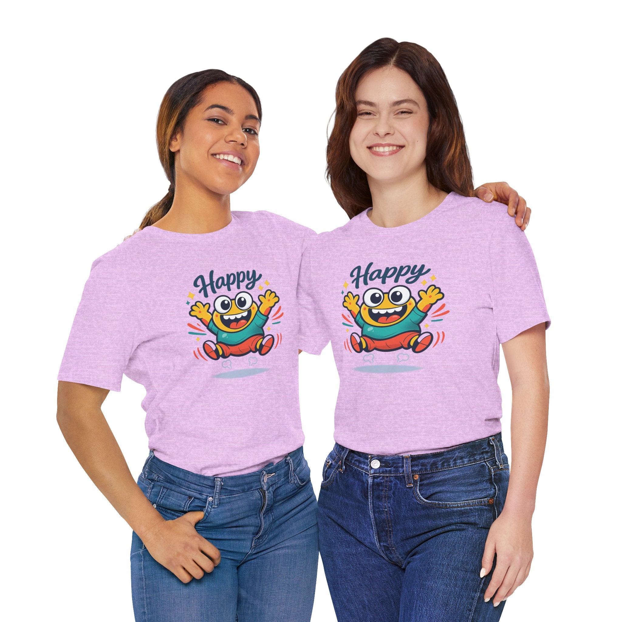 Happy Mood Blob Tee | kawaii minimal, thick outline emoji cartoon