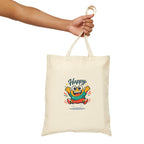 Happy Blob Face Tote Cute Kawaii Canvas Bag