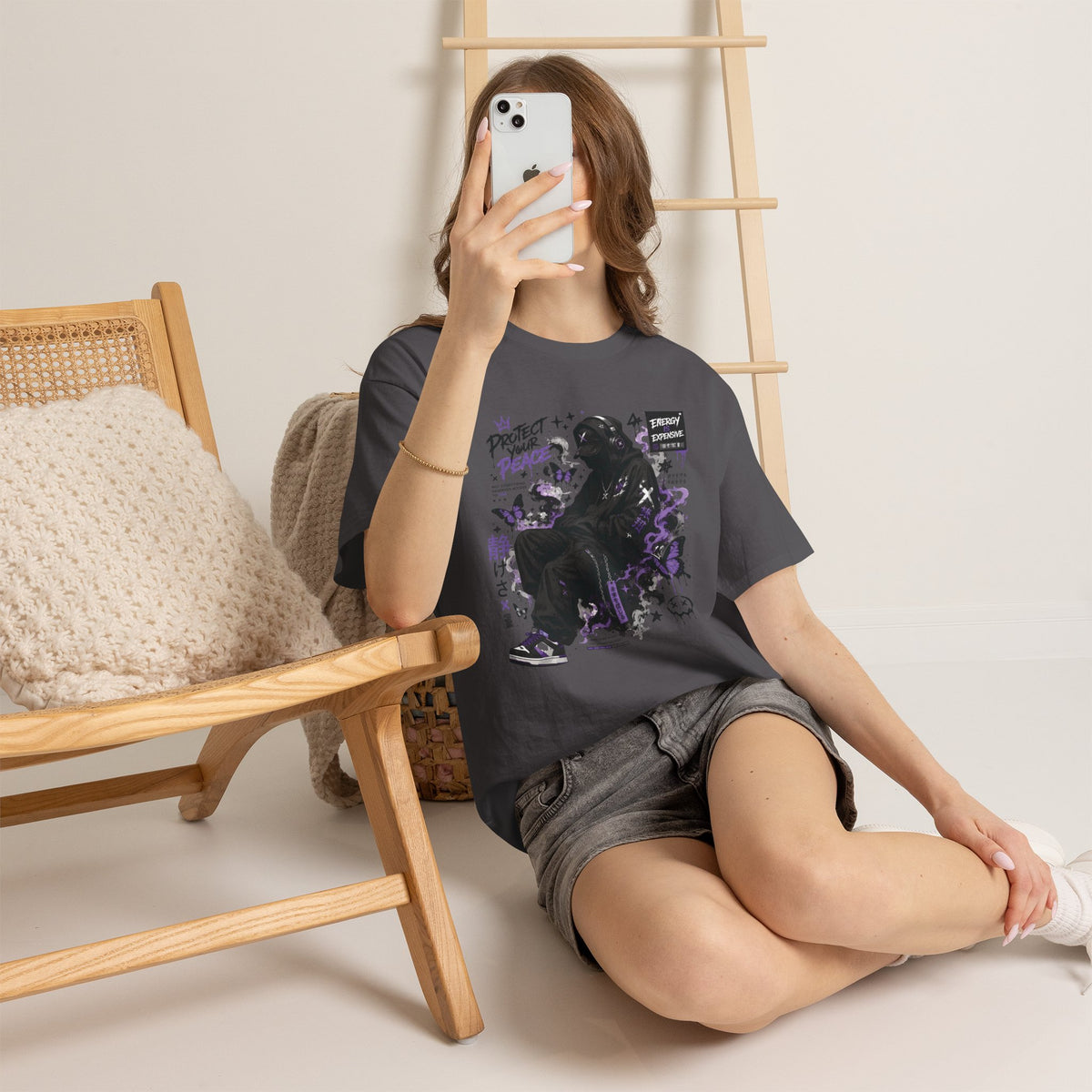 Peacekeeper Anime Graphic T Shirt Purple Streetwear Design