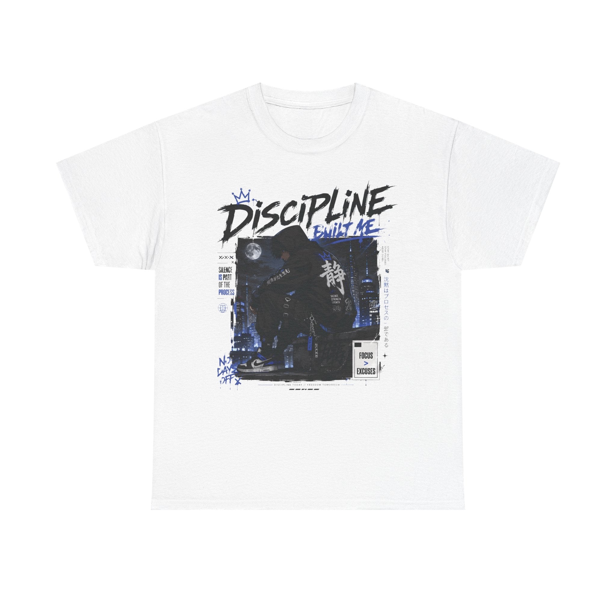 Discipline Anime Graphic Tee — Night Samurai Streetwear