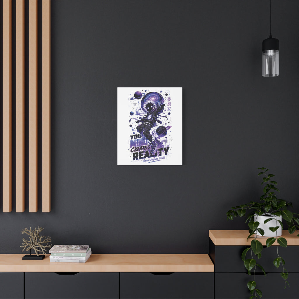 Space Astronaut Canvas Print — “You Mind Creates Reality” Inspirational Wall Art
