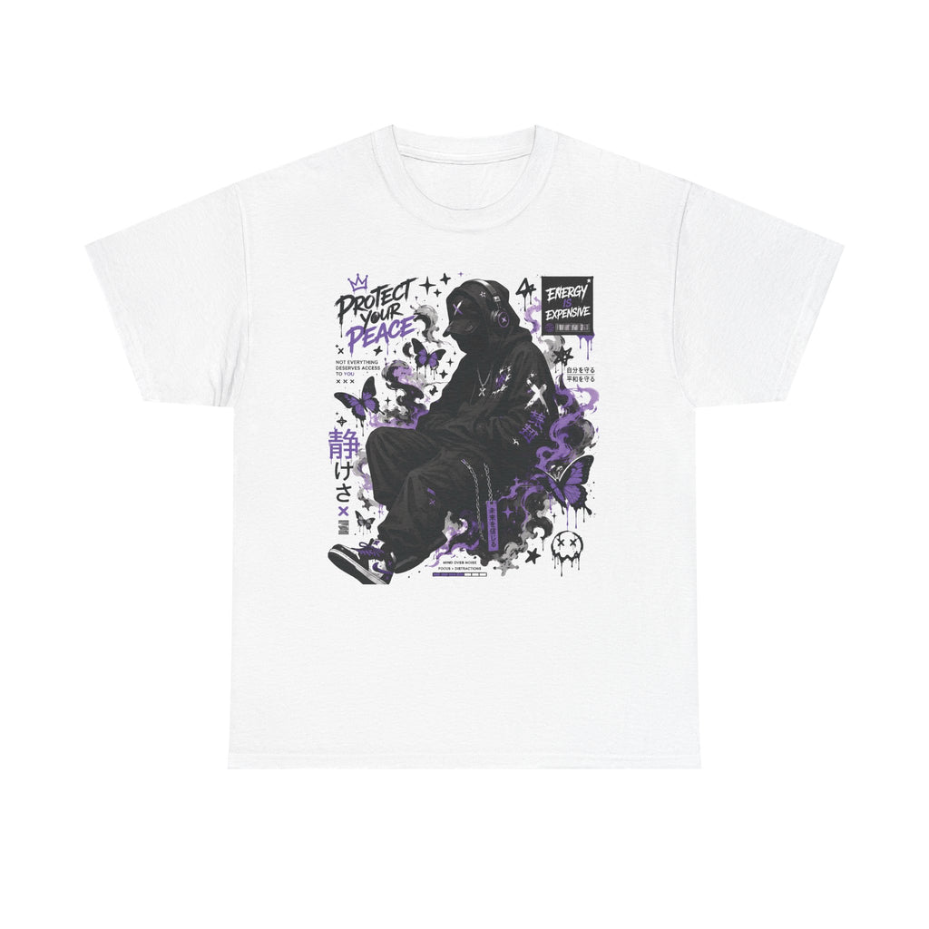 Peacekeeper Anime Graphic Tee — Purple Aesthetic Streetwear