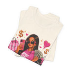 Boss Babe Pink Fashion Tee — Women’s Glam Money & Shopping Graphic Shirt