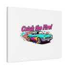 Retro Racing Car Canvas Wall Art – Vintage Dragster Design