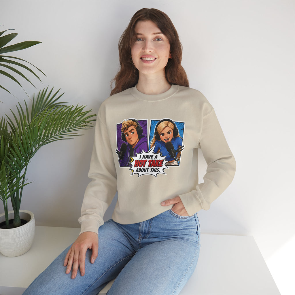 Hot Take Central I Have a Hot Take About This Pop Art Crewneck Sweatshirt