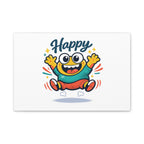 Happy Blob Cartoon Canvas | Bold Cartoon, Thick Outline, Kawaii Minimal