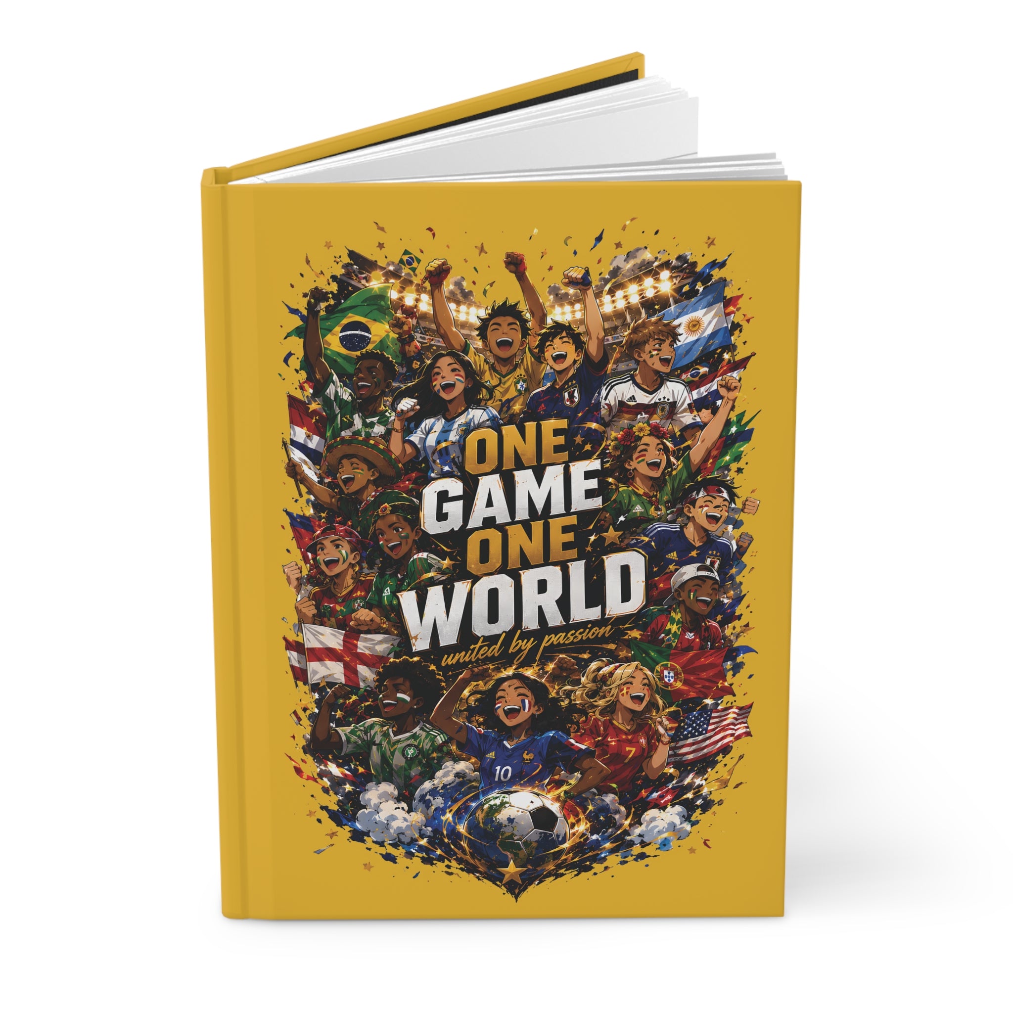 One Game One World Soccer Hardcover Journal – World Cup Fan Notebook