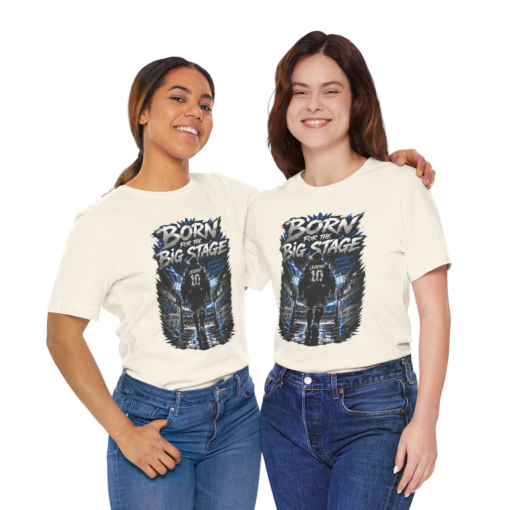 Soccer Player T‑Shirt — "Born for the Big Stage" Football Match Tee