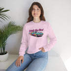 Cartoon Dragster Flames Sweatshirt | Vintage Car Illustration, Racing Flame