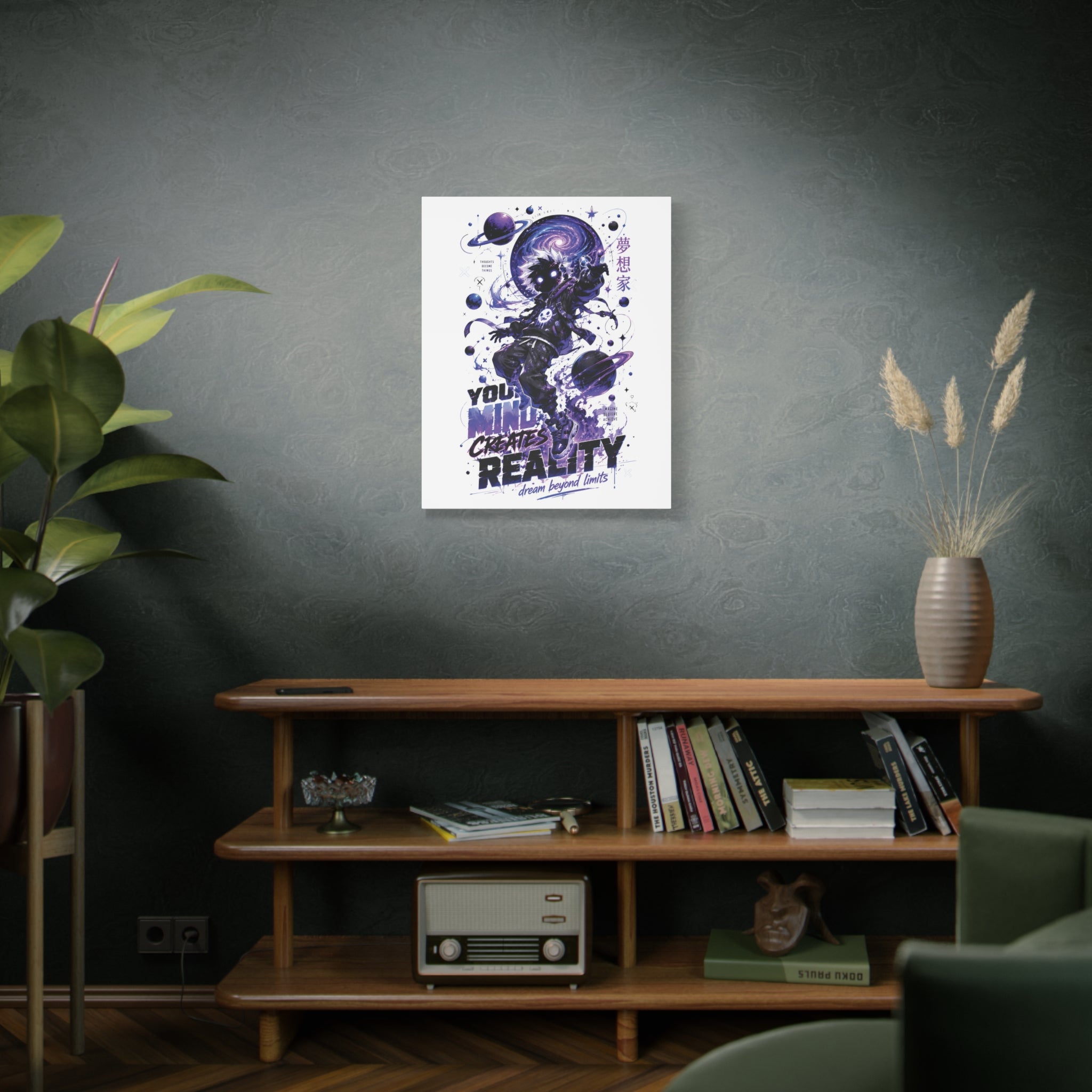 Space Astronaut Canvas Print — “You Mind Creates Reality” Inspirational Wall Art