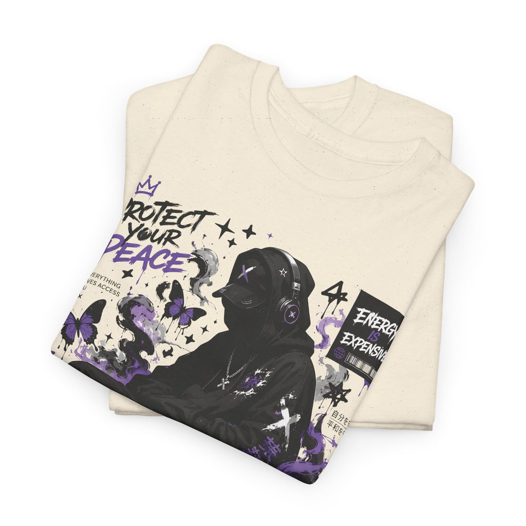 Peacekeeper Anime Graphic Tee — Purple Aesthetic Streetwear