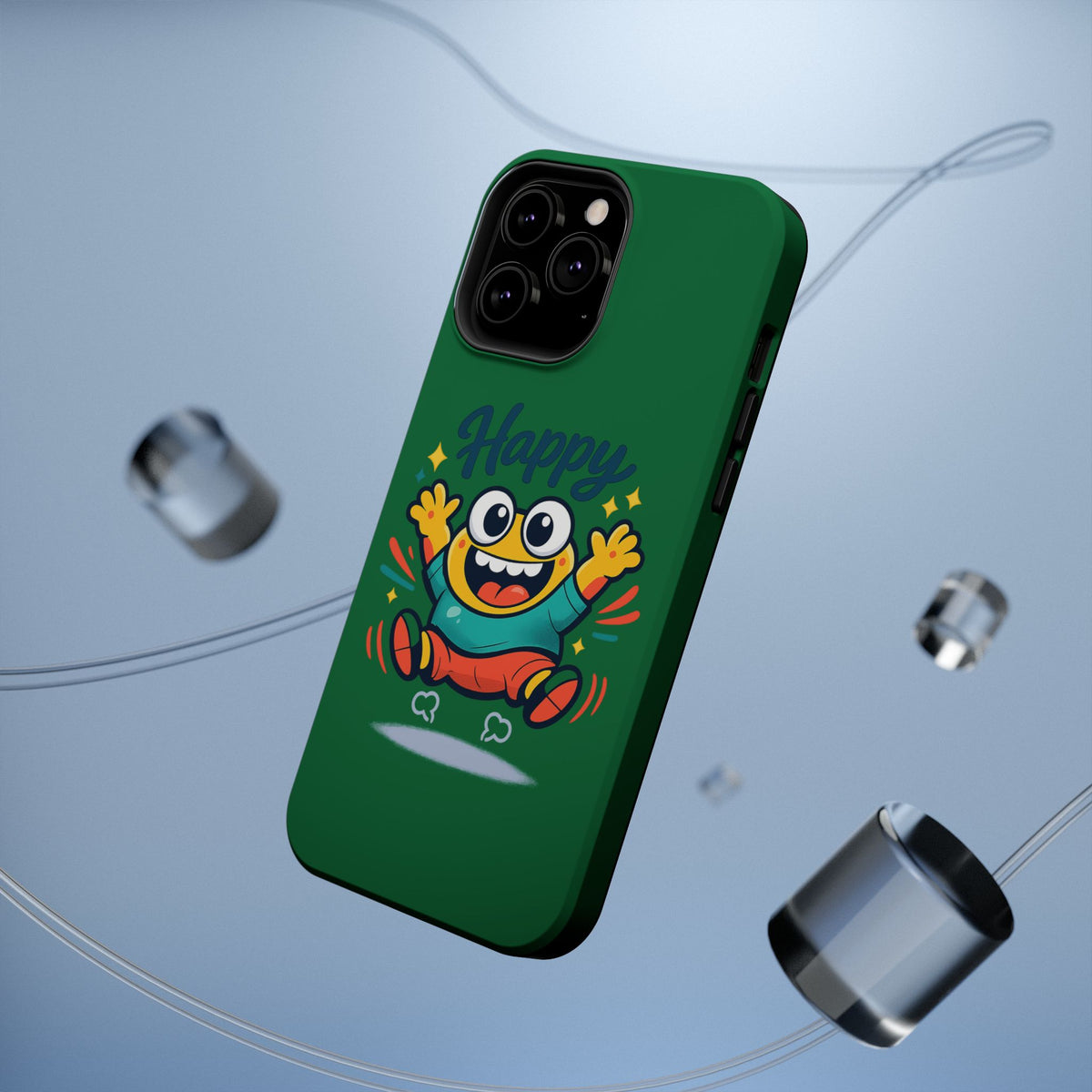 Happy Monster Magnetic Protective Phone Case Green