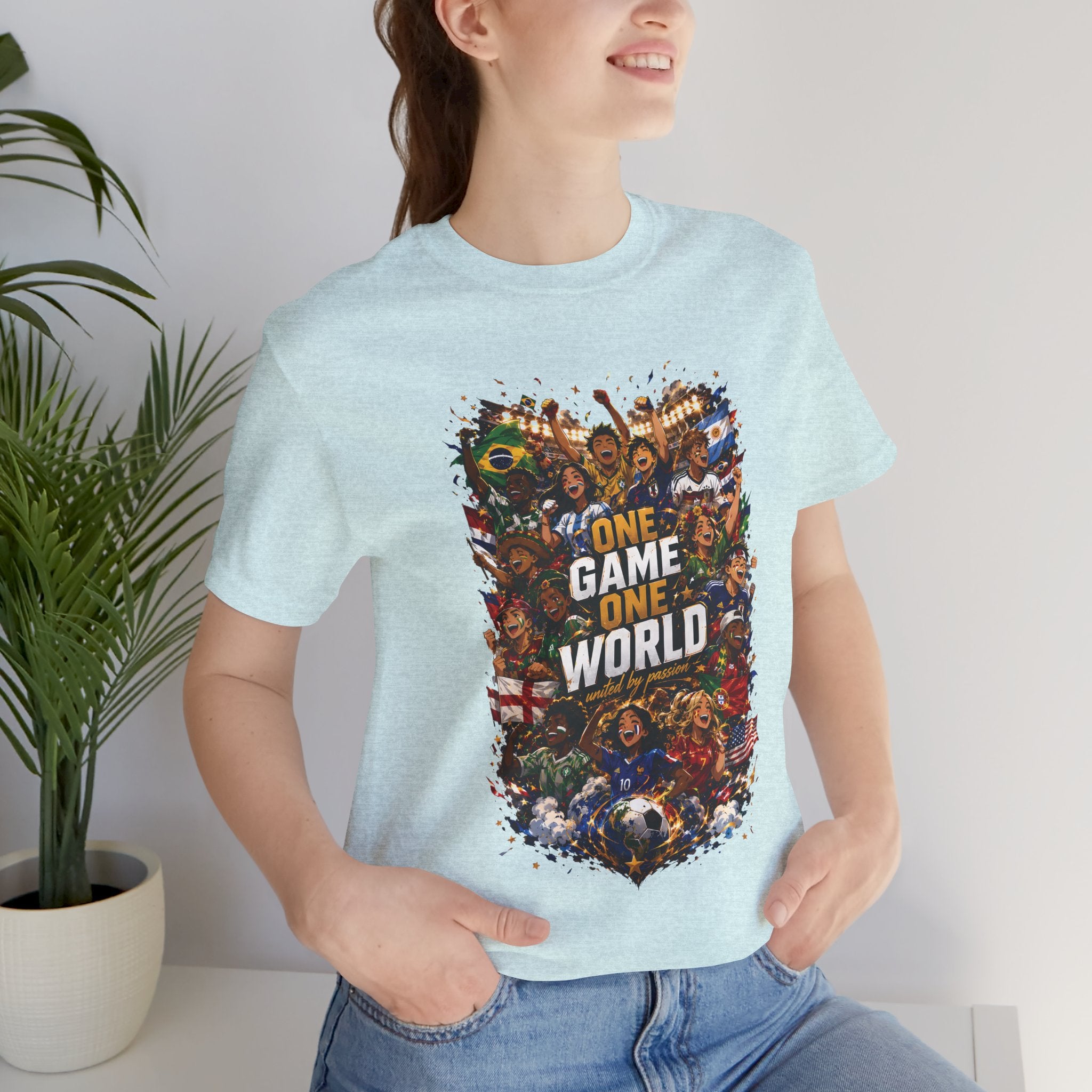 T-Shirt — 'One Game One World' Gamer Graphic Tee