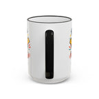 Happy Monster Accent Mug - Cute Cartoon Coffee Cup (11oz/15oz)