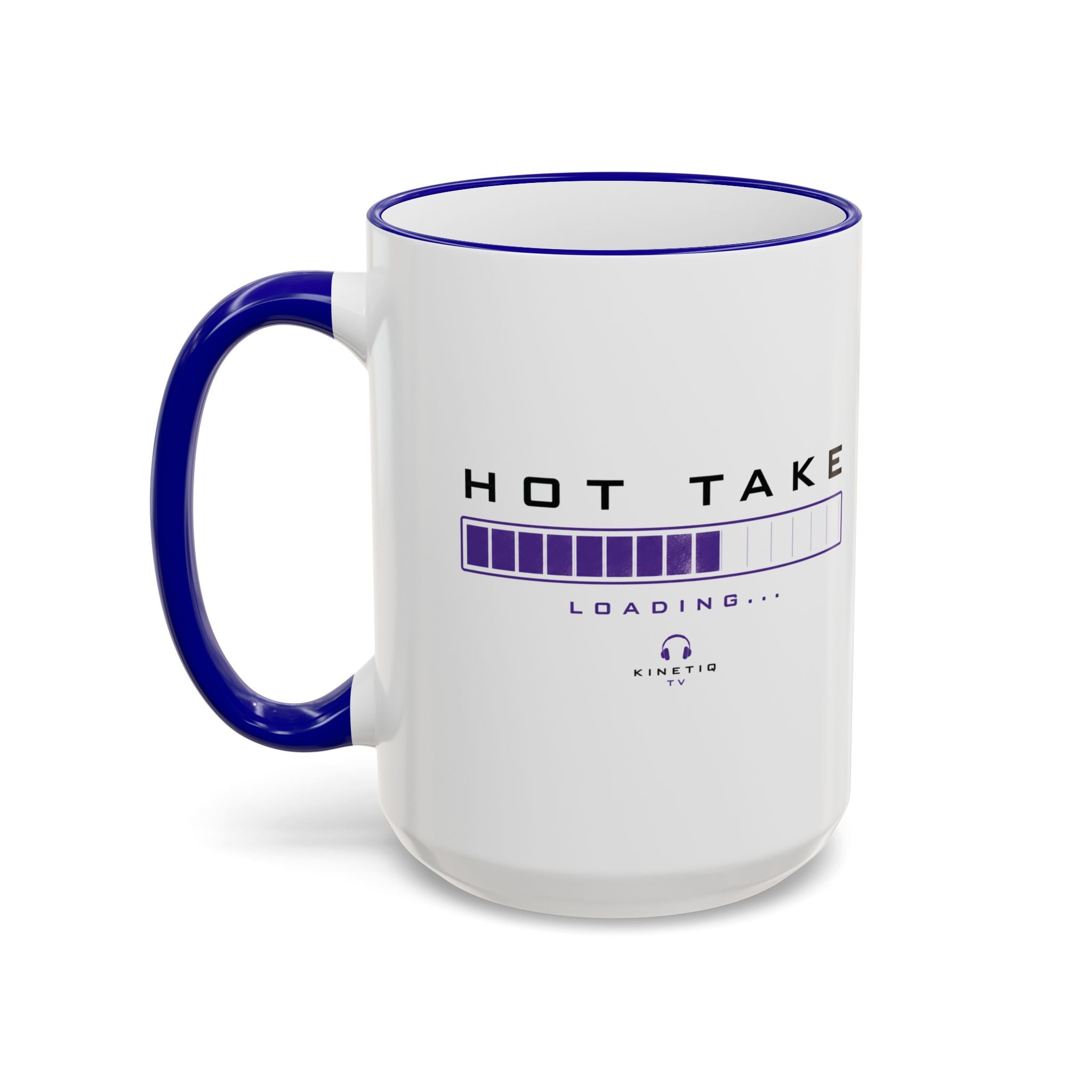 Hot Take Loading Mug — Funny Progress Bar Accent Rim & Handle Tea Coffee Cup