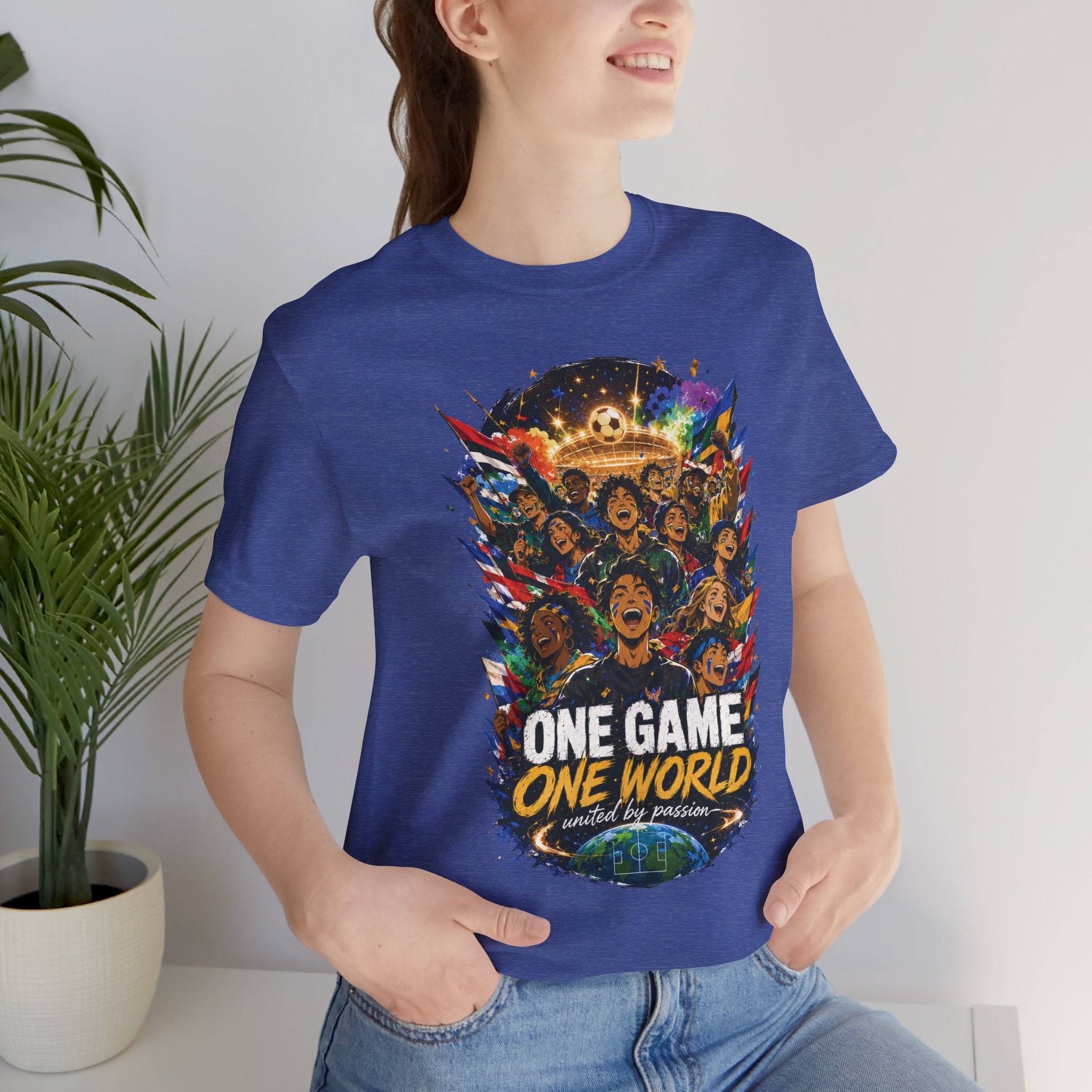 Soccer Graphic Tee - "One Game One World" Graphic T-Shirt