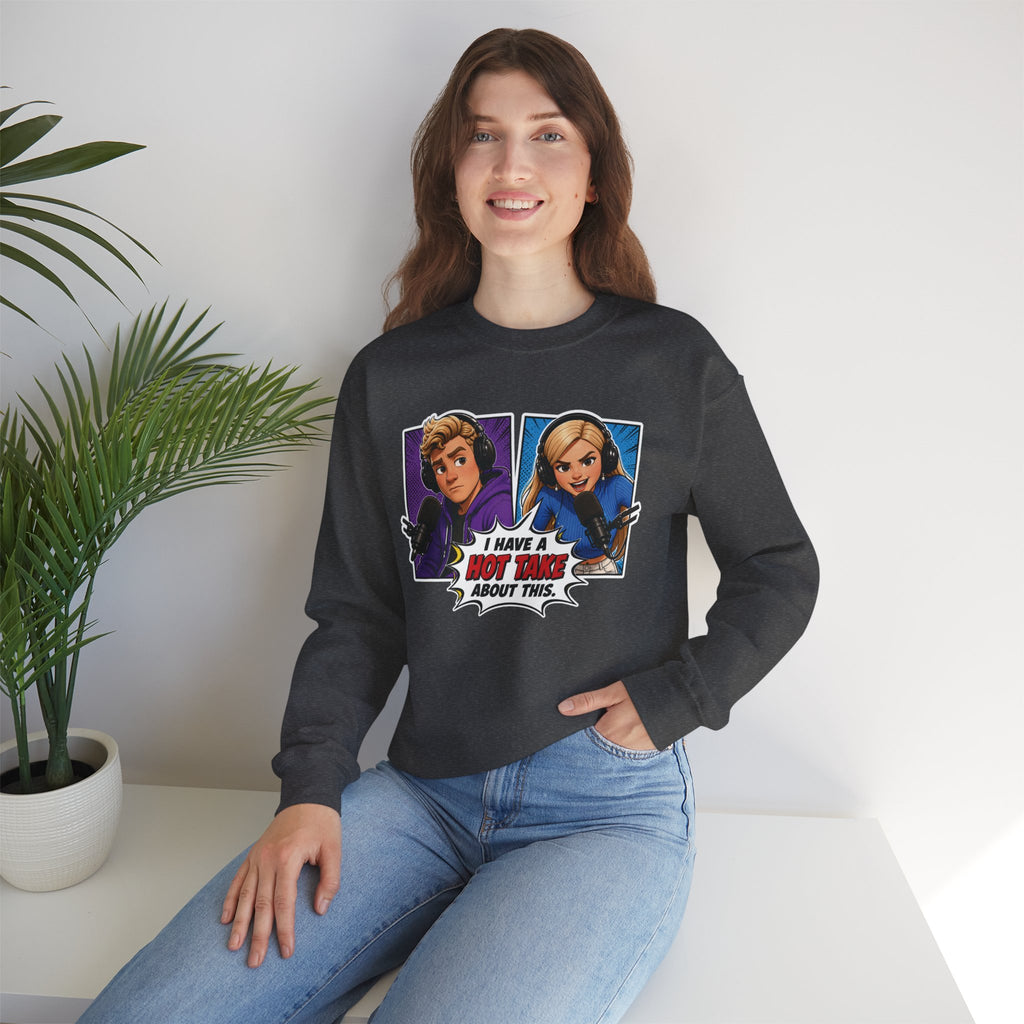 Hot Take Central I Have a Hot Take About This Pop Art Crewneck Sweatshirt