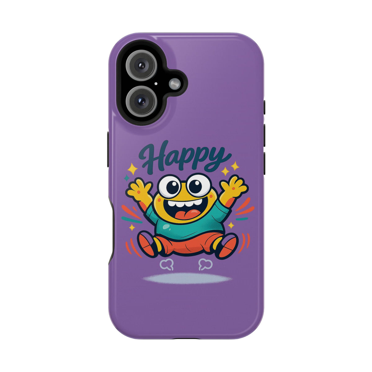 Happy Monster Magnetic Protective Phone Case Purple
