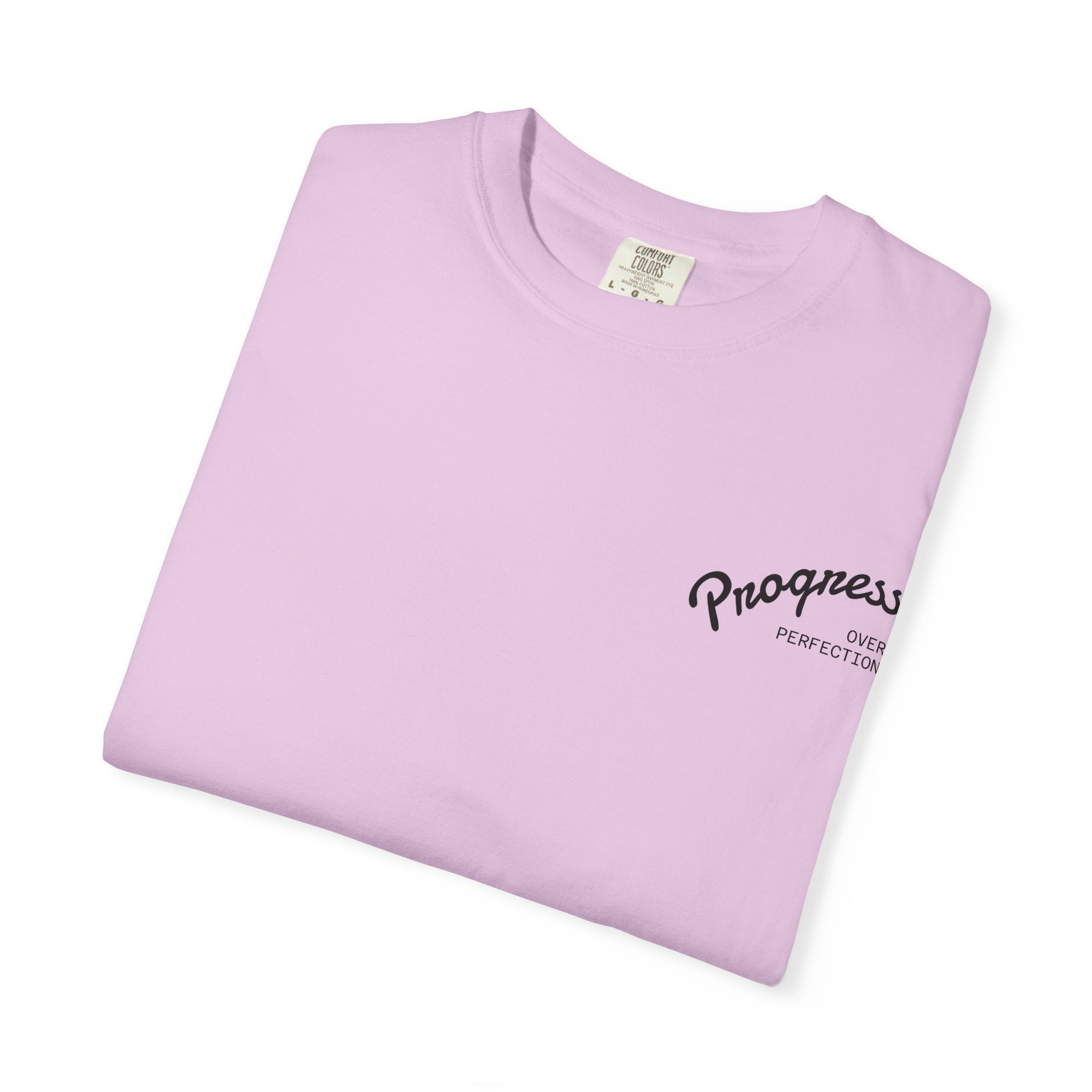 Progress Script Pocket Tee — Garment-Dyed White T-Shirt