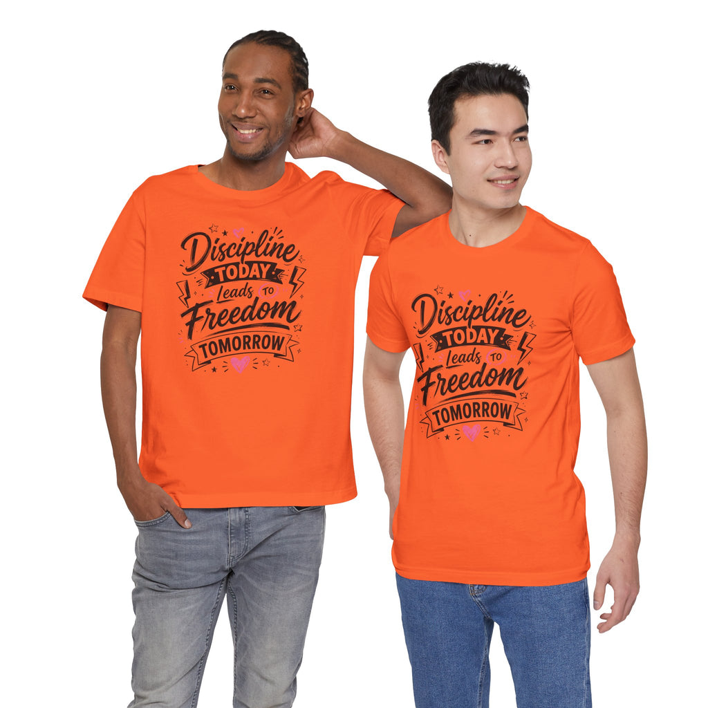 Discipline Today Leads to Freedom Tomorrow Tee — Motivational Fitness T-Shirt