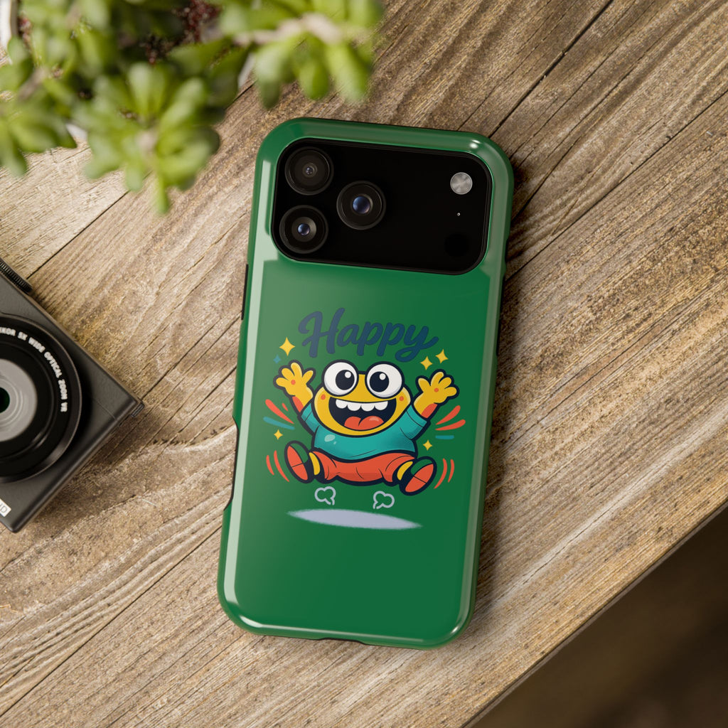 Happy Monster Magnetic Protective Phone Case Green