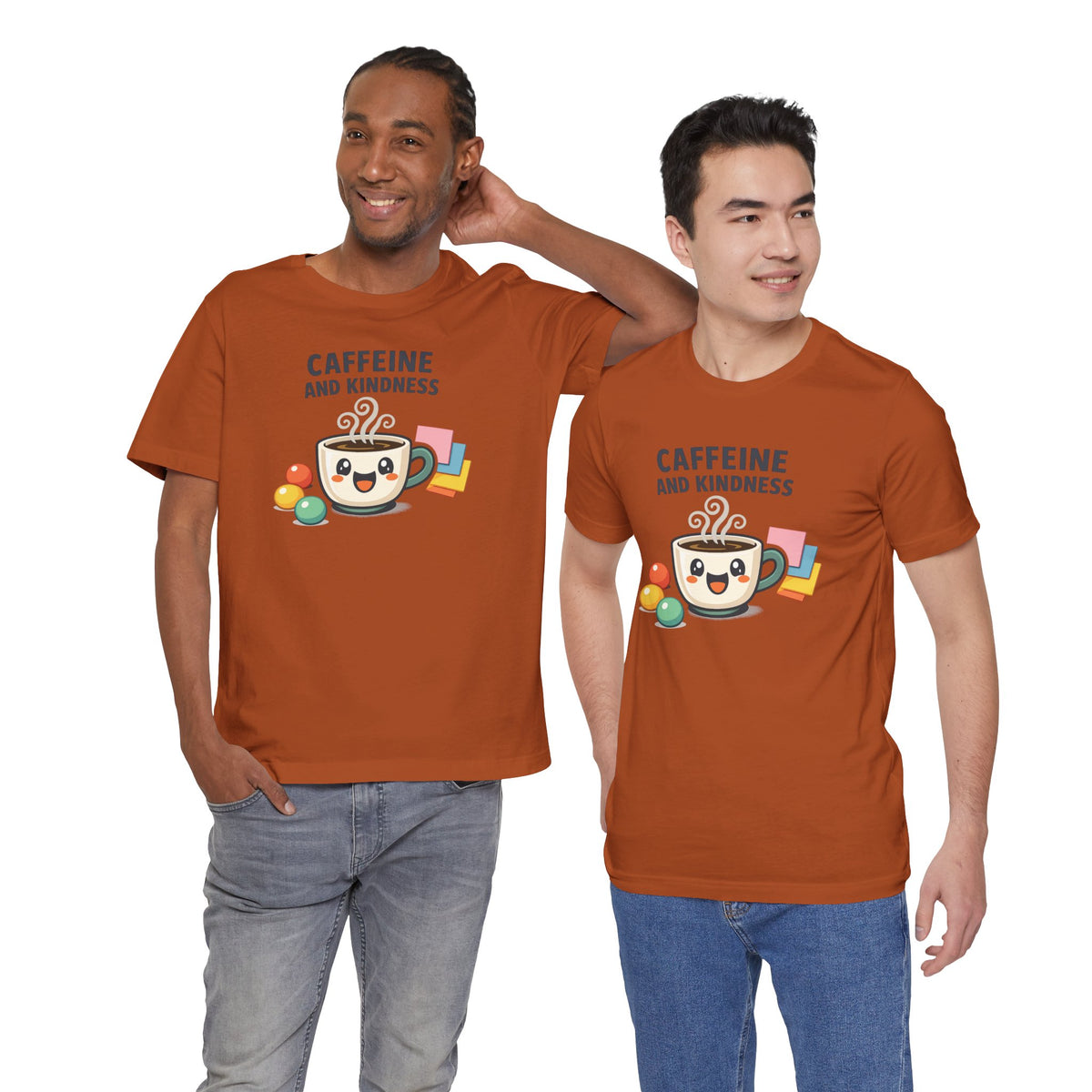 Caffeine and Kindness Coffee Graphic T Shirt