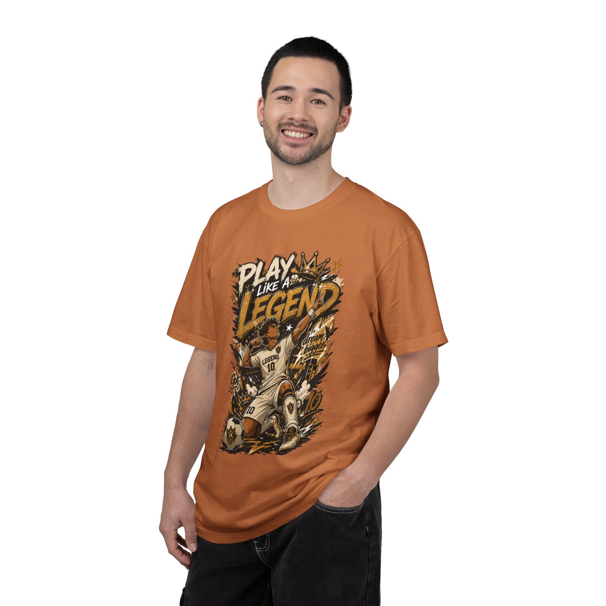 Play Like a Legend Soccer T Shirt Vintage Goal Celebration Graphic Tee