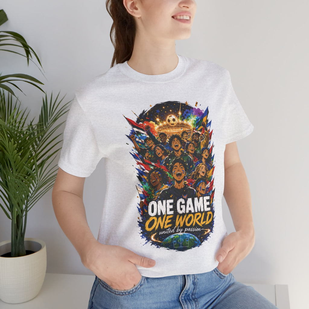 Soccer Graphic Tee - "One Game One World" Graphic T-Shirt