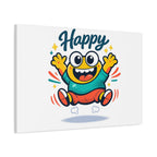 Happy Blob Cartoon Canvas Bold Kawaii Wall Art