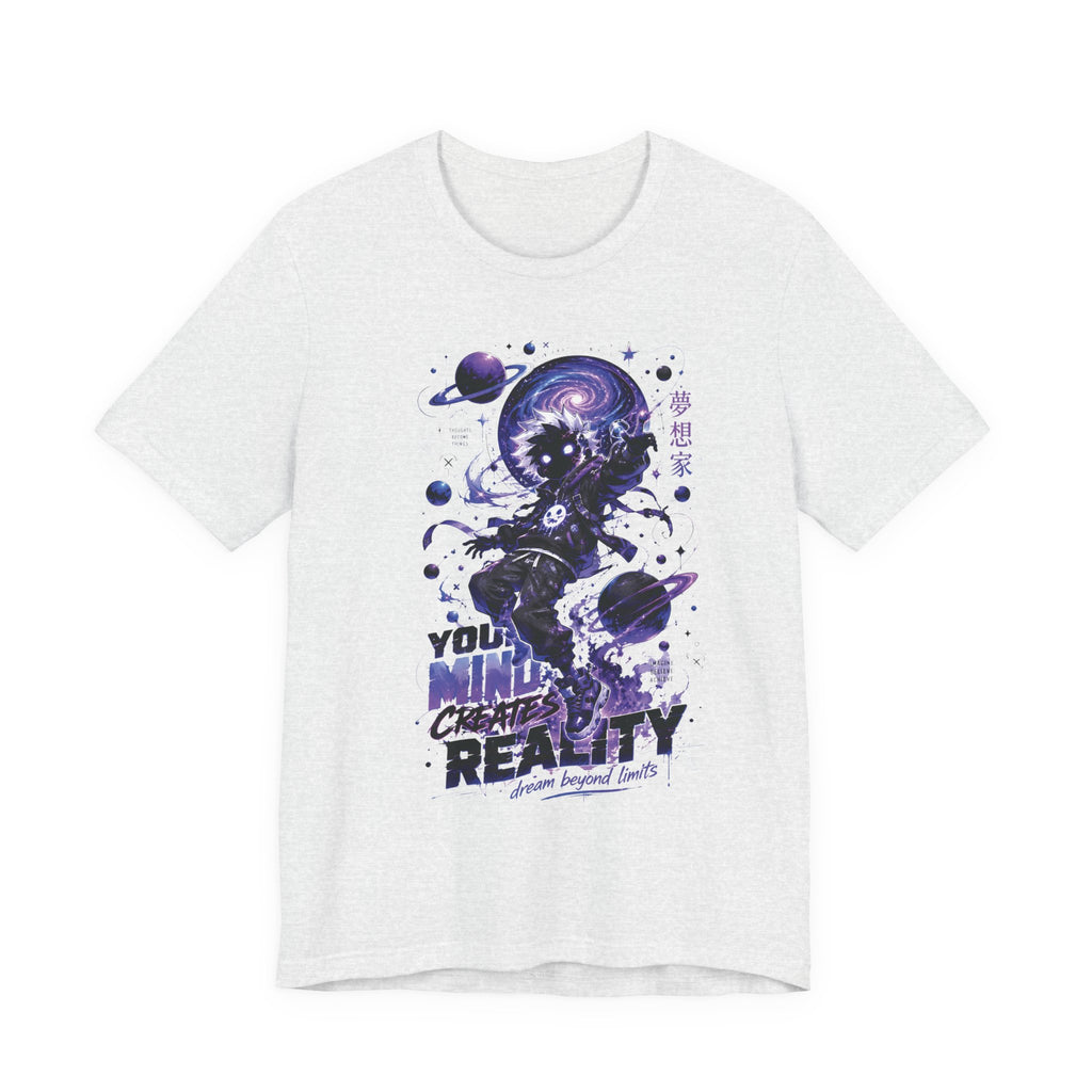Astronaut Galaxy Tee — "Your Mind Creates Reality" Space Graphic T-Shirt