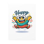 Happy Blob Cartoon Canvas | Bold Cartoon, Thick Outline, Kawaii Minimal