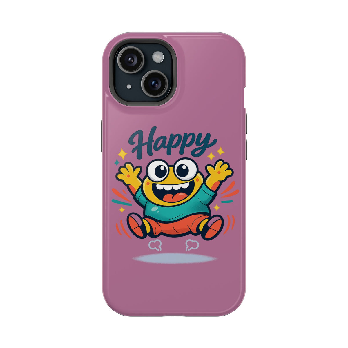 Happy Monster Magnetic Protective Phone Case Pink
