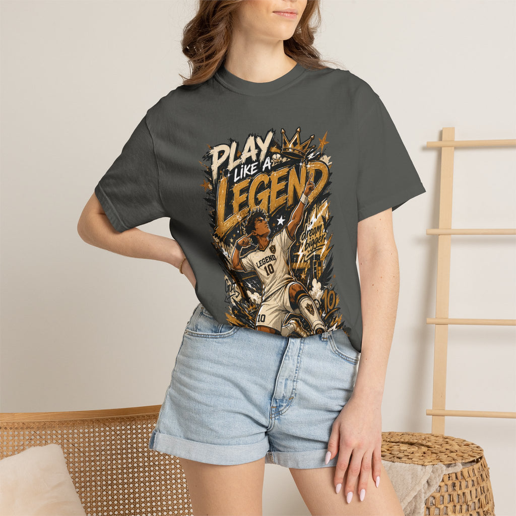 Play Like a Legend Soccer T-Shirt — Vintage Goal Celebration Graphic Tee
