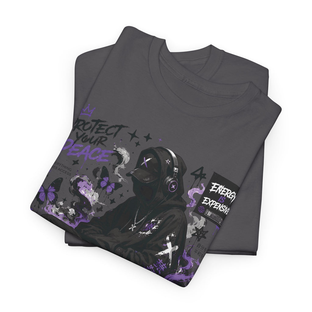 Peacekeeper Anime Graphic Tee — Purple Aesthetic Streetwear