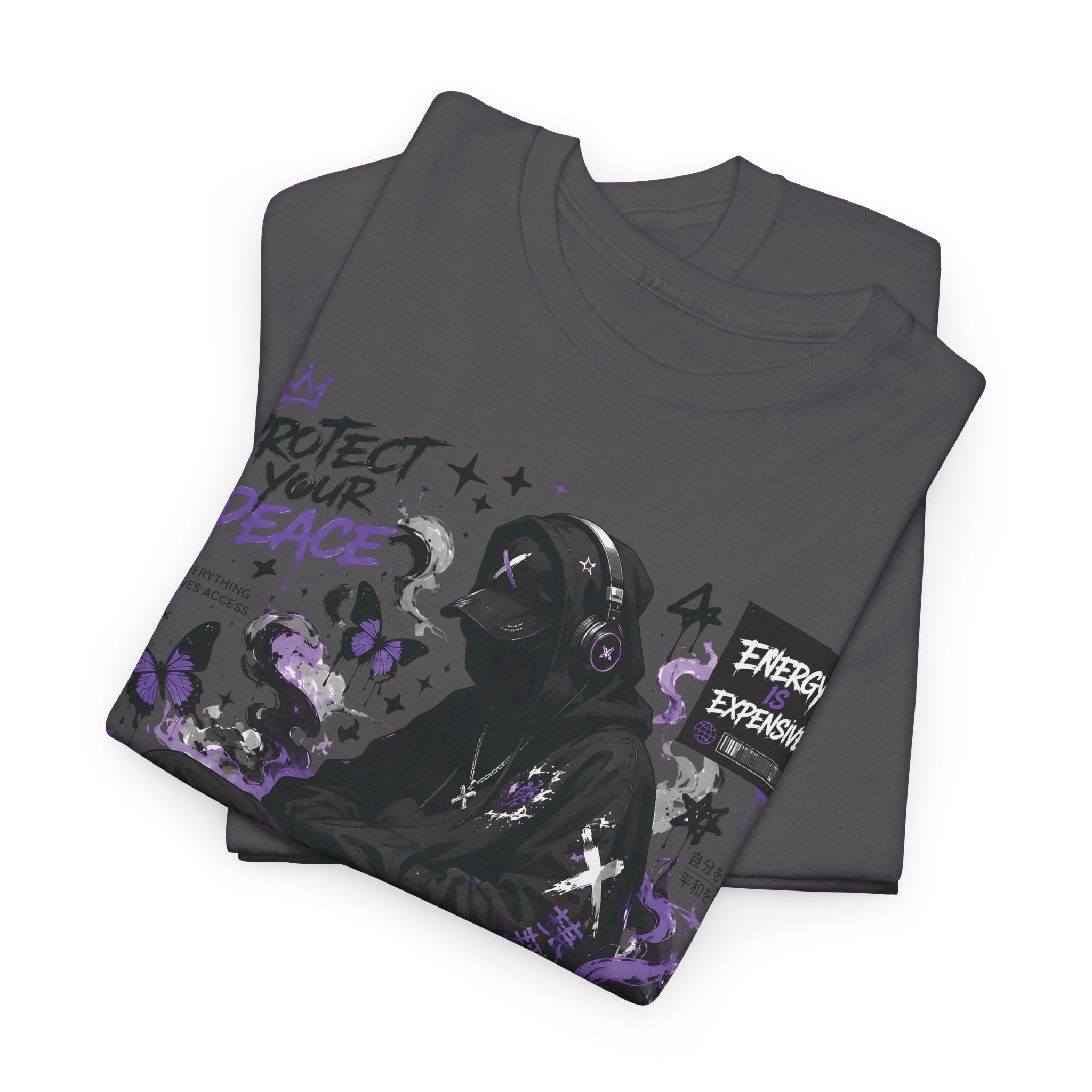 Peacekeeper Anime Graphic Tee — Purple Aesthetic Streetwear