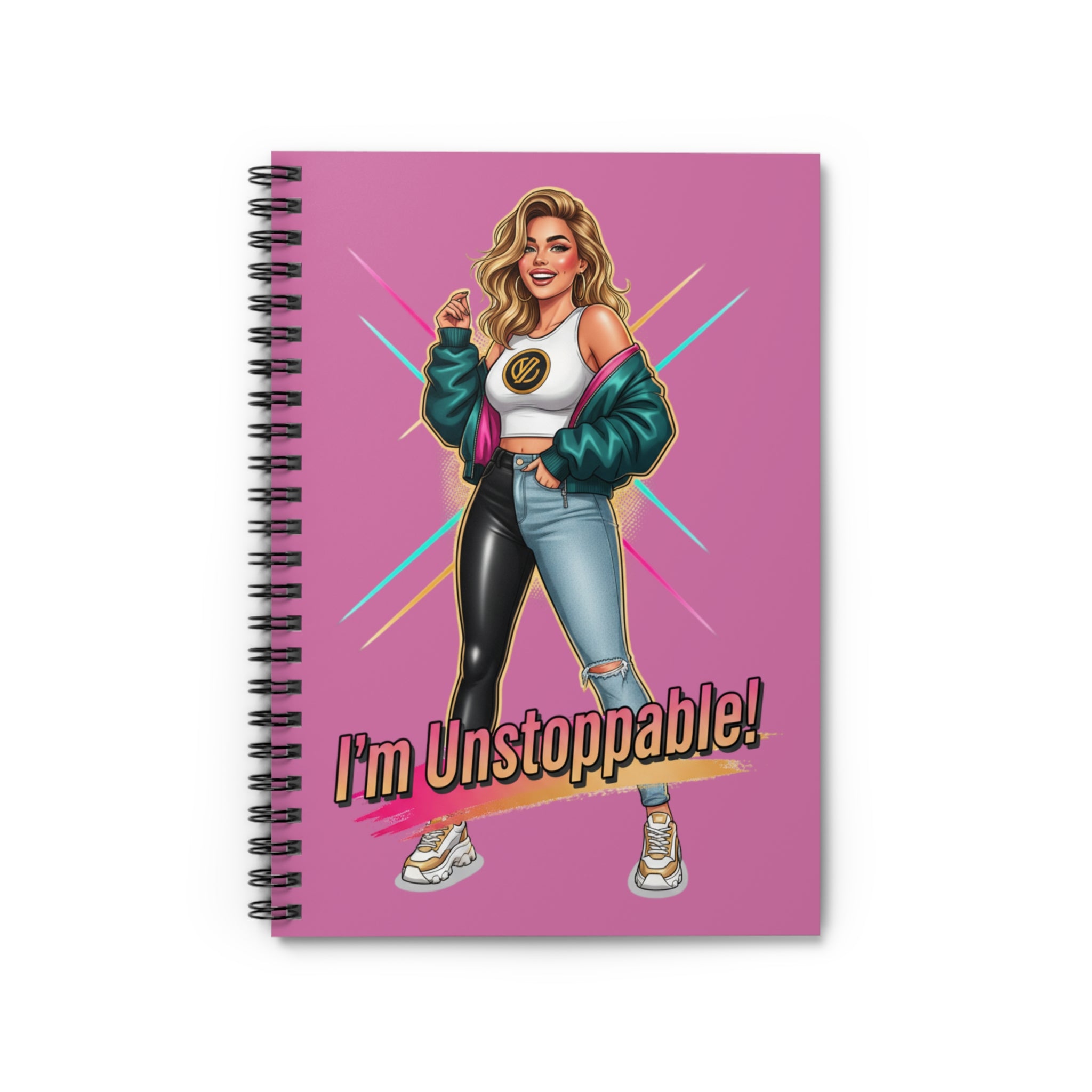 I'm Unstoppable! Spiral Notebook — Motivational Pink Journal for Women