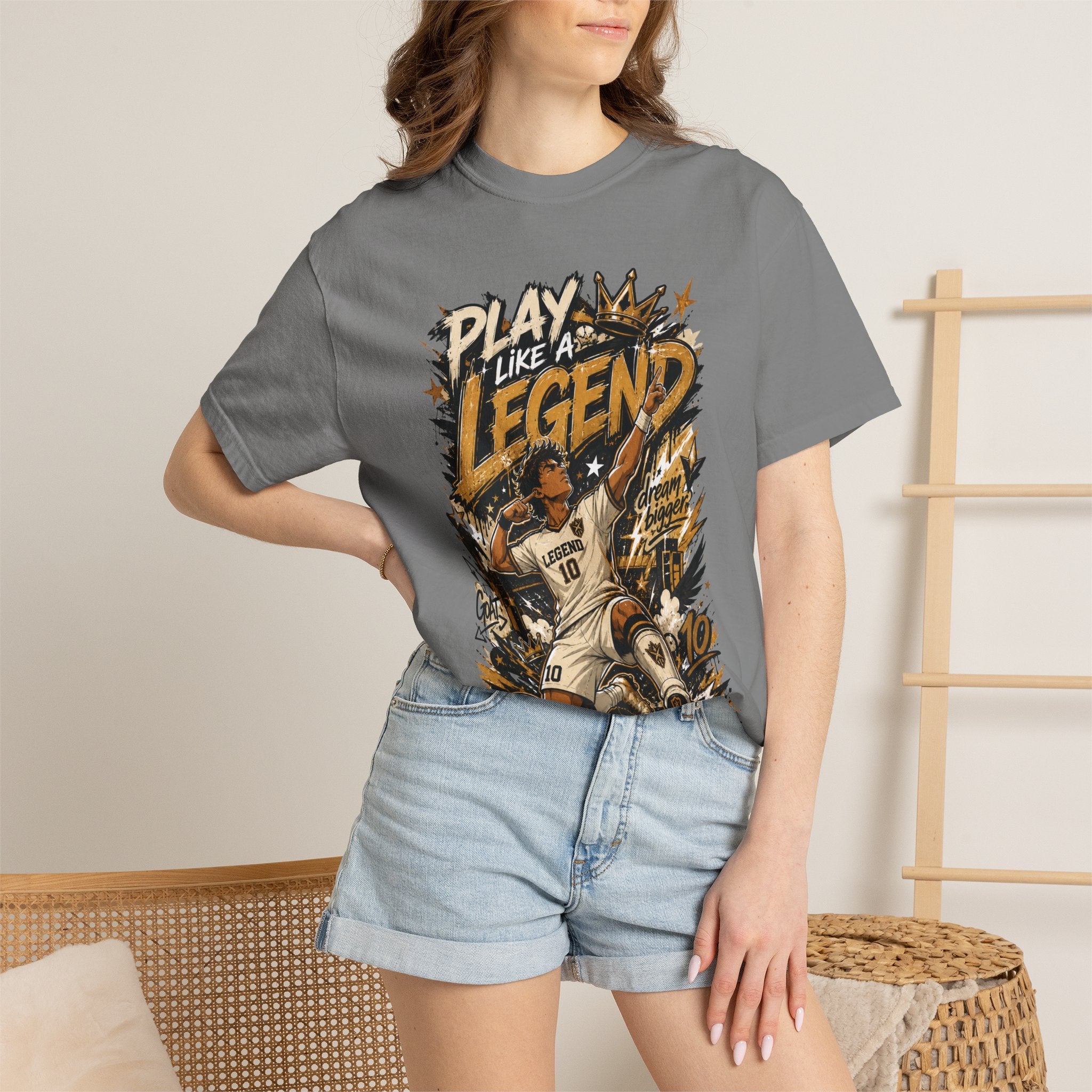 Play Like a Legend Soccer T-Shirt — Vintage Goal Celebration Graphic Tee