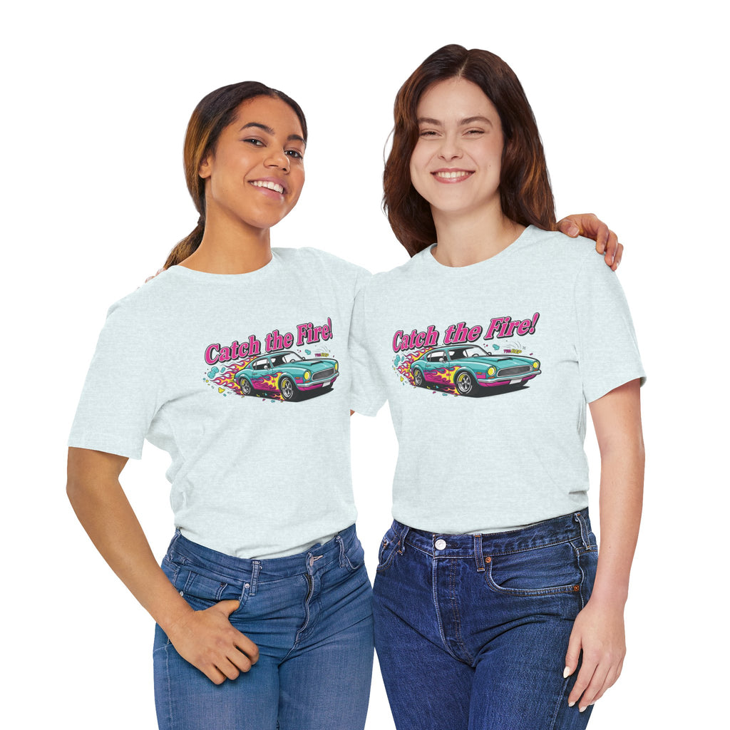 Catch the Fire Vintage Muscle Car Graphic T Shirt