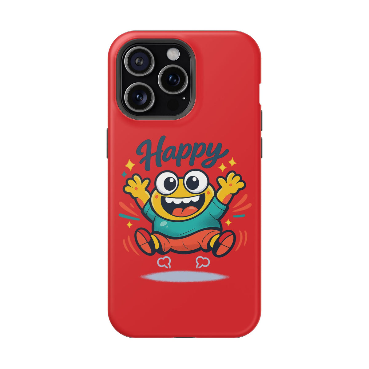 Happy Monster Magnetic Protective Phone Case Red