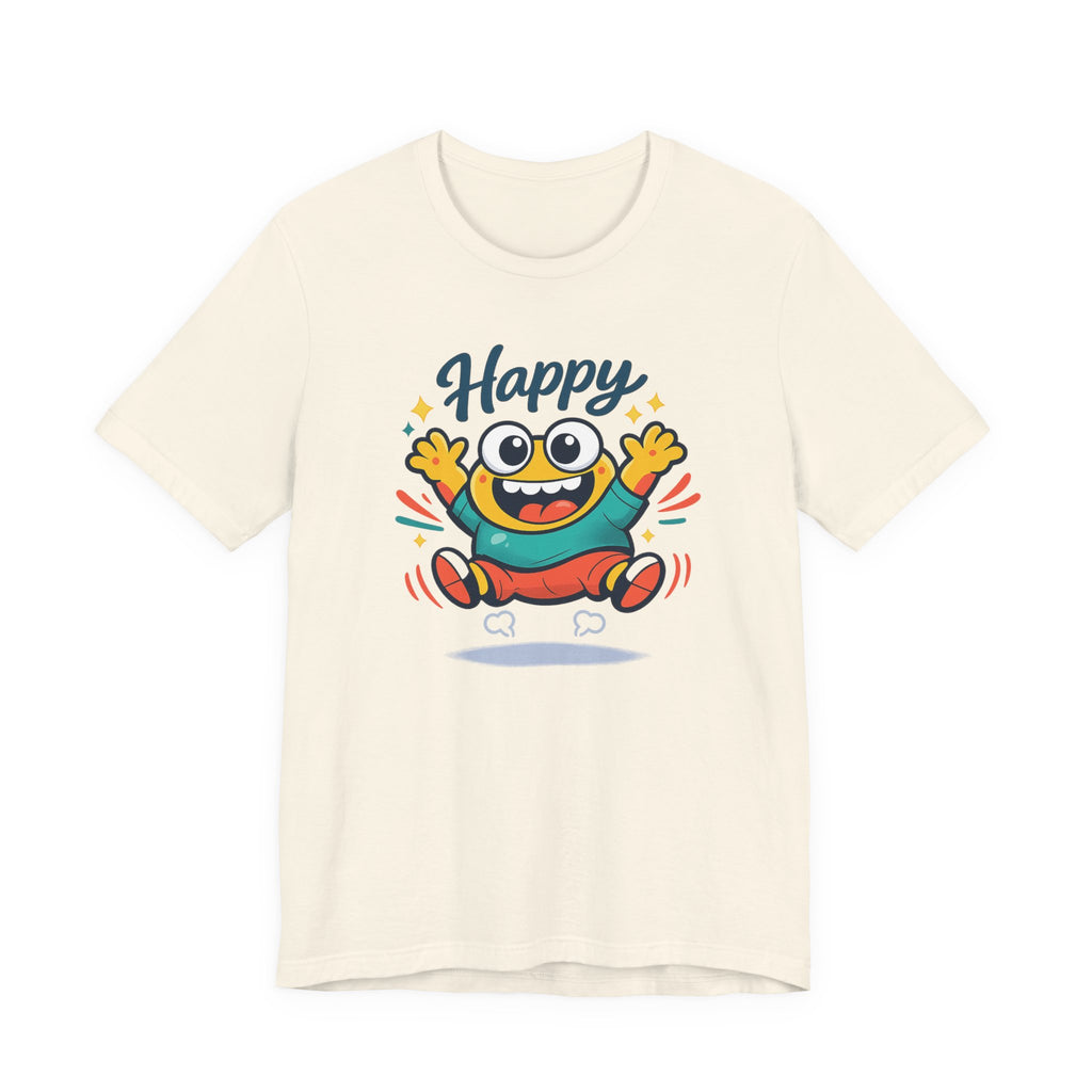 Happy Mood Blob Tee | kawaii minimal, thick outline emoji cartoon