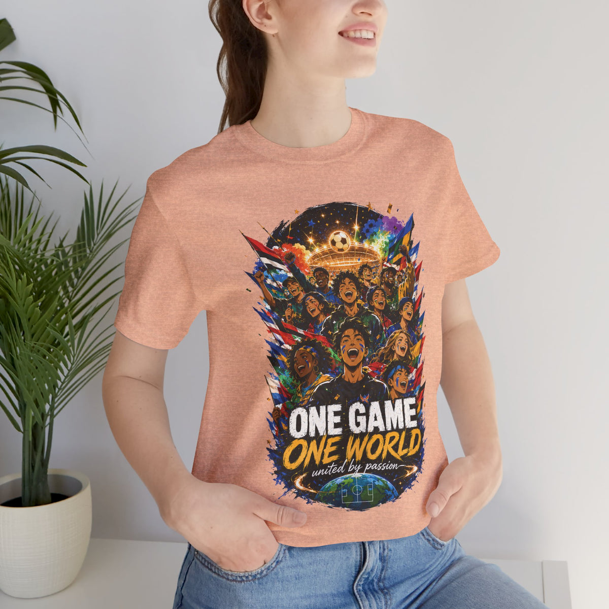 One Game One World Soccer Graphic T Shirt